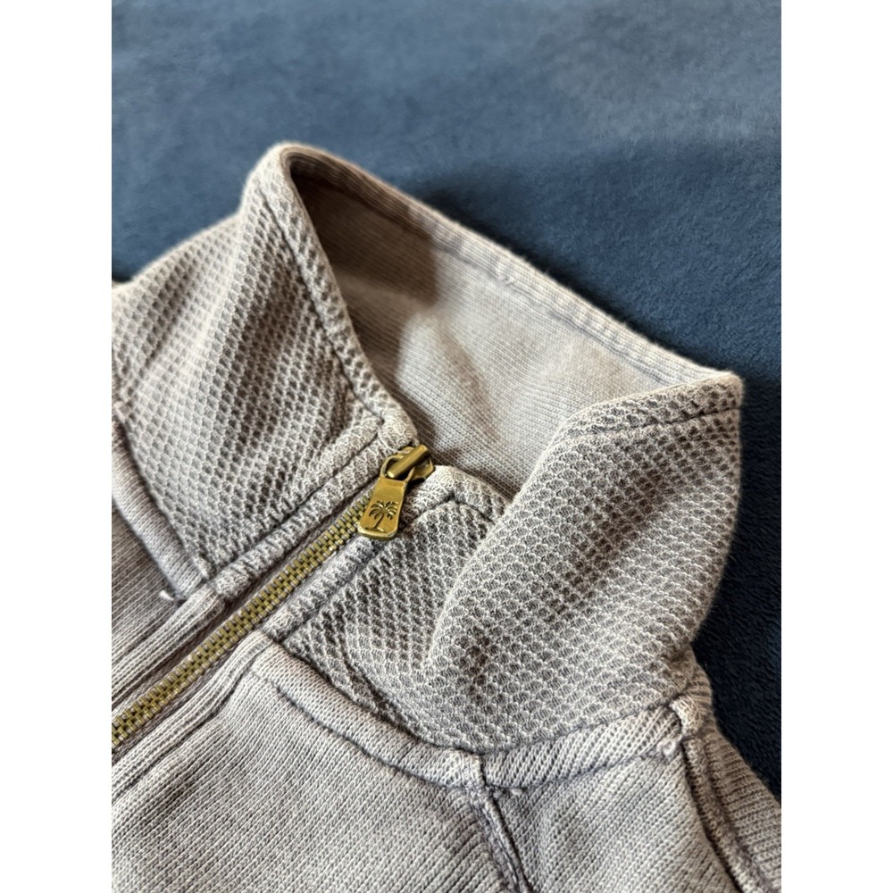 Tommy Bahama 1/4 Zip Embroidered Pullover Sweater Thermalweave Blue Mens L - Picture 6 of 9